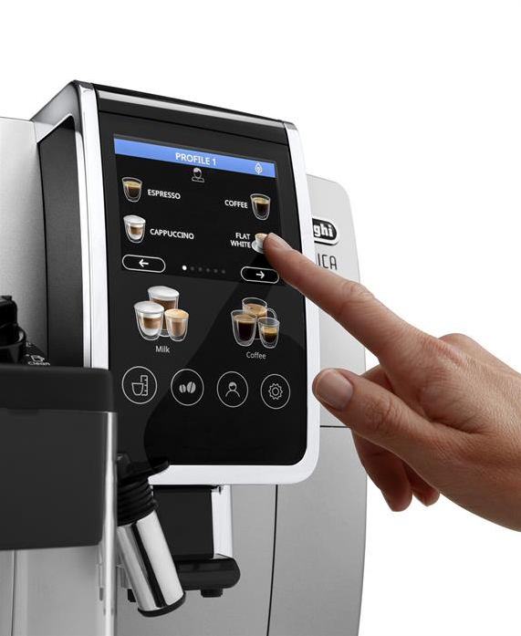 Кофемашина DeLonghi Dinamica Plus ECAM380.85.SB серебристый/черный в магазине «На диване» в Уфе  — Выгодная цена