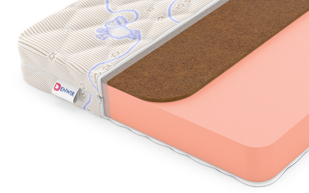 Детский матрас Denwir Baby Springless Top Foam Hard 11 (БЕБИ СПРИНГЛС ТОП ФОМ ХАРД 11) в магазине «На диване» в Уфе  — Выгодная цена