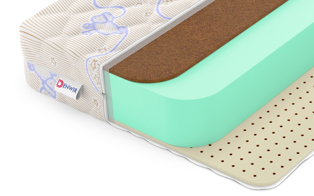 Детский матрас Denwir Baby Springless Eco Hard Soft 16 (БЕБИ СПРИНГЛС ЭКО ХАРД СОФТ 16) в магазине «На диване» в Уфе  — Выгодная цена