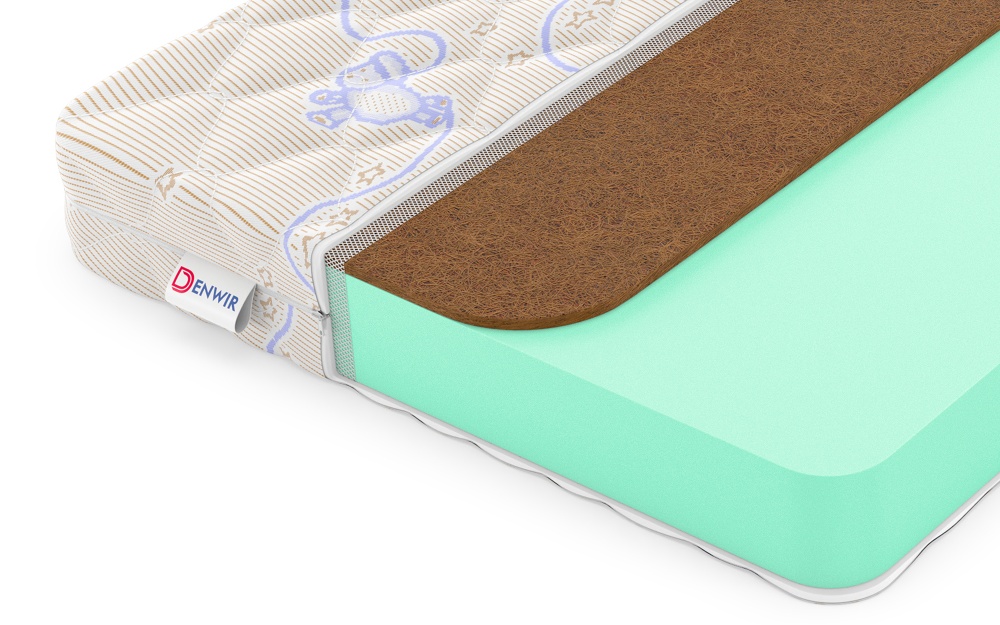 Детский матрас Denwir Baby Springless Eco Foam Hard 11 (БЕБИ СПРИНГЛС ЭКО ФОМ ХАРД 11) в магазине «На диване» в Уфе  — Выгодная цена